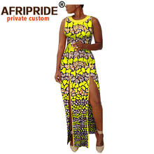 Vestidos africanos para mujer, maxivestido sin mangas con cuello redondo, ropa de Ankara de algodón puro, Dashiki trajes, atuendo estampado de cera A1825102 2024 - compra barato