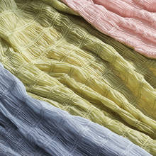 Tecido de chiffon bordado com rugas listrado, tecido de poliéster super elástico para mulheres camisa vestido diy tecido de tule 2024 - compre barato