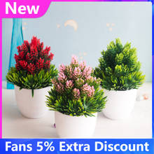 NEW  Artificial Greenery Plants Bonsai Small Tree Pot Plants Fake Vase Flowers Potted Ornaments Wedding Party Home Decor 2024 - buy cheap