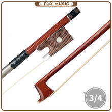 Brazilwood Bow 3/4 Size Violin/ Fiddle Bow White Horsehair Bow Round Stick Student Bow Beginner Use 2024 - buy cheap
