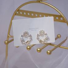 Shiny Side New Accessories Crystal Flower Stud Earrings for Women Fashion Jewelry Cute Butterfly Zirconia Earrings 2024 - buy cheap
