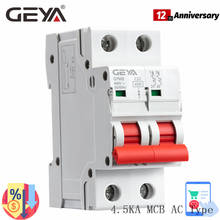 GEYA Double Pole Din Rail MCB 4.5KA Miniature Circuit Breakers 63A AC Type with CE CB SEMKO Certificate 2024 - buy cheap