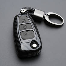 Чехол из углеродного волокна и силикона для ключа дистанционного ключа для Ford Focus 3 4 MK3 MK4 Fiesta Mondeo Ecosport Kuga Focus ST 2024 - купить недорого