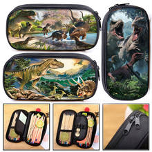 Ancient Animal Dinosaur Print Cosmetic Case Pencil Bag Children Stationary Bags Kids Pencil Box School Supplies Gift 2024 - buy cheap