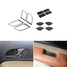 Panel de puerta Interior de fibra de carbono para coche, cubierta protectora de marco para manija de puerta, embellecedor, para Honda CRV 2007, 2008, 2009, 2010, 2011 2024 - compra barato