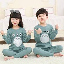 Pijama de inverno para crianças, roupas de dormir de desenho animado totoro para meninos e meninas 2024 - compre barato