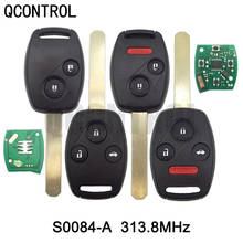 QCONTROL Автомобильный Дистанционный ключ для Honda S0084-A Accord CIVIC STREAM 313 МГц/313,8 МГц с чипом ID46 (7961) 2024 - купить недорого