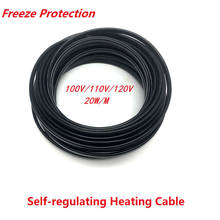 Cable de calefacción autorregulado, protección contra congelación de tubería de agua, 20 W/m, descongelar cables de fusión de nieve, 100V, 110V, 120V 2024 - compra barato