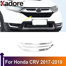 Parachoques inferior delantero cromado para coche, rejilla protectora de tira, accesorios de estilismo para Honda CRV CR-V, 2017, 2018, 2019 2024 - compra barato