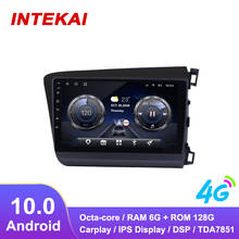 Radio con GPS para coche, reproductor multimedia con Android 10,0, 9 pulgadas, Unidad Principal estéreo, para honda CIVIC RHD 2012 2013 2024 - compra barato