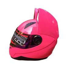 Pink Cat Helmet Motorcycle Helmet NITRINOS Women Personality Full Face Safety Helmet Motocross Helmet Capacetes ECE Certificate 2024 - buy cheap