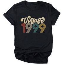 Camiseta Vintage con estampado de letras para mujer, camisetas Harajuku de verano, camisetas de fiesta de cumpleaños 30, regalo para ella, 1990 2024 - compra barato