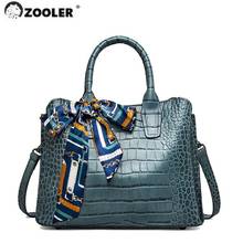 ZOOLER Brand Luxury Genuine Leather Women Bag Large Soft Ribbon Leather Female Cow Handbags Fashion Shoulder Bags Tote SC233 2024 - buy cheap