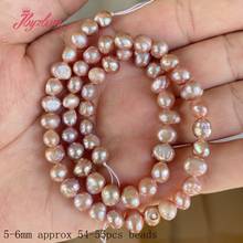 Natural Freshwater Pearl Beads Freeform Putple Stone Beads For DIY Necklace Bracelat Jewelry Making Loose 5-7mm Strand 14.5" 2024 - buy cheap