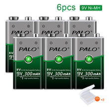 8Pcs/SET 300 mAh PALO 9 V 6F22 9V Ni-Mh 9 Volt Long-life Battery For Flashlight/Radio/Camera/Toys Rechargeable Batteries 2024 - buy cheap