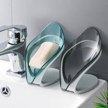 Caja de jabón con forma de hoja, creativa, Vertical, soporte de drenaje para baño, cepillo facial, esponja, estante, placa de almacenamiento de cocina 2024 - compra barato