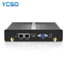 YCSD sin ventilador Mini PC Dual LAN Celeron 2955U N4100 Windows 10 pro PC 2 * puerto serie 2 * LAN WiFi HDMI VGA HTPC computadora Nuc Mini pc 2024 - compra barato