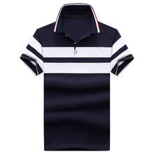 Summer Polo Shirt Men Cotton Casual Business Tops Mens New Brand Striped Poloshirt High Quality Shirts Short Sleeve Clothing K50 2024 - buy cheap