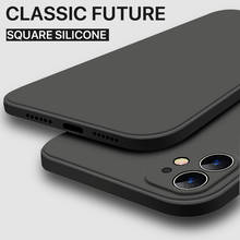 Luxo orignal quadrado macio líquido silicone caso para iphone 11 12 13 pro max mini x xs xr 6s 7 8 plus se 2020 à prova de choque capa 2024 - compre barato