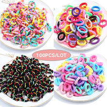 100pcs/lot Girls Elastic Hair Bands Colorful Nylon Small Gum for Hair Children Ponytail Holder Hair Rubber Band Hair Accessories 2024 - buy cheap