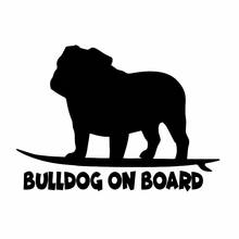 Funny Bulldog on Board English Dog Breed Car Sticker Automobiles Exterior Accessories Vinyl Decals for Bmw Audi Ford Honda 2024 - buy cheap