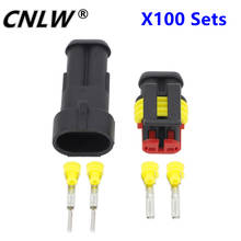 100 Sets 2 Pin AMP 1.5 Connectors,Waterproof Electrical Wire Connector DJ7021-1.5 Car part,20-16AWG Automobile 2024 - buy cheap