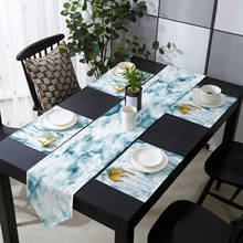 Toalha de mesa de mármore, decoração para casa, casamento, banquete, festa, restauração, hotel 2024 - compre barato