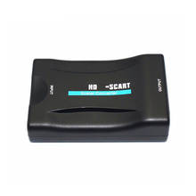 Переходник HDMI в Scart AV, переходник HDMI in Scart out поддерживает Вход HDMI до 1080P/60 Гц (поддержка видео + аудио через scart) 2024 - купить недорого