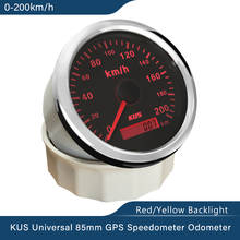 KUS New 85mm GPS Speedometer 120KM/H/200/KM/H for Boat Vessel Yacht with Antenna 12V 24V with Red/Yellow Backlight 2024 - buy cheap