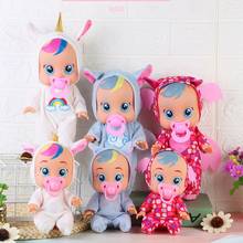 3D Animal Babies Dolls Unicorn Cute Baby Toys Electric Doll Tearing Full Vinyl Silicone Body Birthday Surprise Gift for Kids 2024 - buy cheap