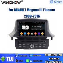 Автомобильный DVD-плеер PX6 DSP TDA7851, Android 11,0, 4 ГБ, 64 Гб ПЗУ, GPS, RDS, радио, Wi-Fi, Bluetooth 2009 для Renault Megane III Fluence 2016- 2024 - купить недорого