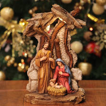 ZAYTON вертеп домашний декор Христос Иисус Мария Иосиф католическая фигурка рождественское украшение статуя Святого Семейства Рождественский подарок 2024 - купить недорого
