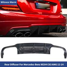 W204 диффузор для заднего бампера, спойлер для губ, стиль Amg, углеродное волокно для Mercedes Benz C180 C200, спортивный бампер и c63 бампер 12-14 2024 - купить недорого