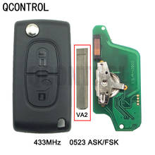 QCONTROL Remote Key PCF7941 for PEUGEOT Expert Partner 207 307 308 407 807 CC SW CE0523 ASK/FSK VA2 /2 Buttons 2024 - buy cheap