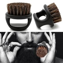 Escova de barbear para homens, barba de javali selvagem, pele macia, barbeiro, salão de beleza, ferramentas de limpeza facial, escova de barbear com cabo, acessório de estilização 2024 - compre barato