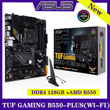 Asus New TUF GAMING B550-PLUS(WI-FI)  Motherboard Socket AM4 DDR4 4800OC 128GB PCI-E 4.0 Wi-Fi 6 HDMI AMD B550 ATX Placa-mãe AM4 2024 - buy cheap