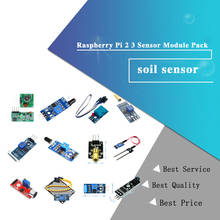Raspberry pi 2 3-Módulo de sensor, paquete de HC-SR04, 501, DHT11, DS3231, KY-008, sonido, lluvia, suelo, kit arduino 2024 - compra barato