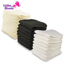 [Littles&Bloomz] Reusable Washable Inserts Boosters Liners For Real Pocket Cloth Nappy Diaper microfibre bamboo charcoal insert 2024 - купить недорого