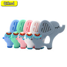 New Food Grade Silicone Teethers DIY Animal Elephant Baby Teether Infant Baby Silicone Charms Kids Teething Gift Toddler Toys 2024 - buy cheap