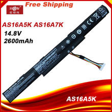 AS16A5K AS16A7K AS16A8K Battery For Acer Aspire E15 E5-475G 523G 553G 575G 774G E5-575-59QB E5-575 E5-575G-53VG 2024 - buy cheap