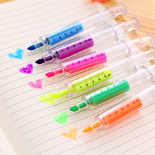 6Pcs/Set Cute Candy Color Needle Highlighter Pen Stationery Fluorescent Marker Pen Art Mark Pen Office School Supplies 2024 - buy cheap