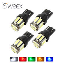 4Pcs W5W 10-7020 SMD Car T10 LED 194 168 Wedge Replacement Reverse Instrument Panel Lamp White Blue Bulbs For Clearance Lights 2024 - buy cheap