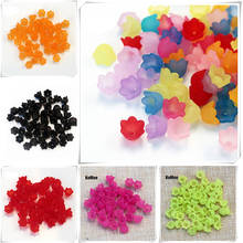 Cheap Beads 200pcs 7*10mm Frosted Acrylic Flower Beads Spacer Bracelets Necklace for Diy Jewelry Making Accessories Wholesale 2024 - buy cheap