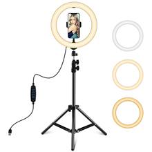 PULUZ-trípode de 1,1 m para fotografía, anillo LED regulable RGB de 12 pulgadas, Vlogging, Selfie, luces de vídeo, Kits de transmisión en vivo, AU, EU, UK, US 2024 - compra barato