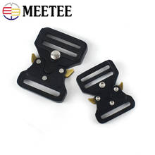 Meetee 2/4pcs 25/32/38/45mm Metal Release Buckles Outdoor Tactics Belt Strap Webbing Adjust Buckle DIY Clothing Accessories 2024 - buy cheap