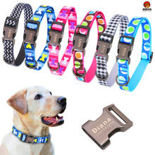 Dog Collar Custom Nylon Collar dog rope name ID tag is suitable for small and medium sized dogs large dog collar can be carved 2024 - buy cheap