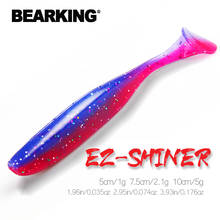 BEARKING Ez Shiner 5cm 7.5cm 10cm Wobblers for Hot Carp Fishing Soft Lures Silicone Artificial Double Color Baits 2024 - buy cheap