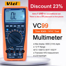 VICI VC99 3 6/7 Auto range digital multimeter 1000V 20A DC AC voltage current Resistance Capacitance tester 2024 - купить недорого