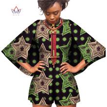 В африканском стиле летняя повседневная короткая юбка-пачка комбинезон для женщин в африканском стиле Dashiki для женщин Комбинезоны с широкими рукавами размера плюс для женщин короткий комбинезон 6XL WY393 2024 - купить недорого