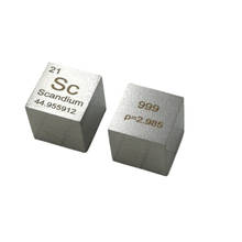 1 шт. 0,4 дюйма Scandium 99.9% высокочистый Редкоземельный металл Sc резной элемент Периодическая таблица 10 мм куб Бесплатная доставка 2024 - купить недорого